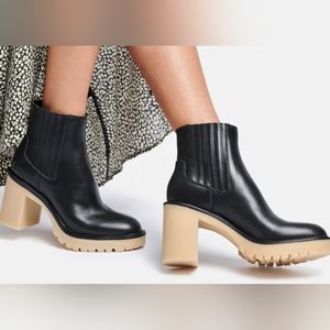 Dolce Vita Caster H20 booties in black leather size 8